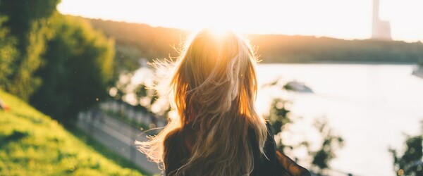 woman at sunset